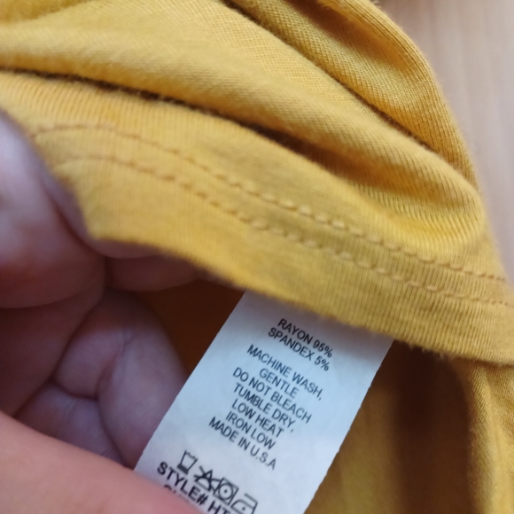 Yellow Boho Ruffle Embroidered Top S Boho Hailey and Co. - Picture 6 of 11